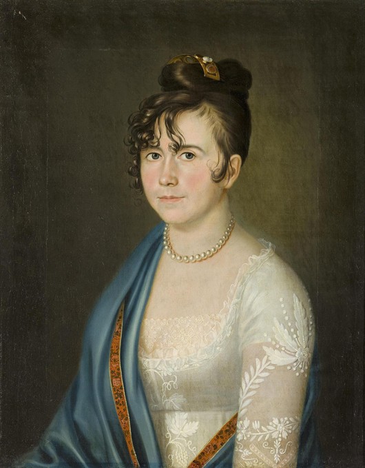 Portrait of Countess Anna Vladimirovna Bobrinskaya (1769-1846) od Unbekannter Künstler