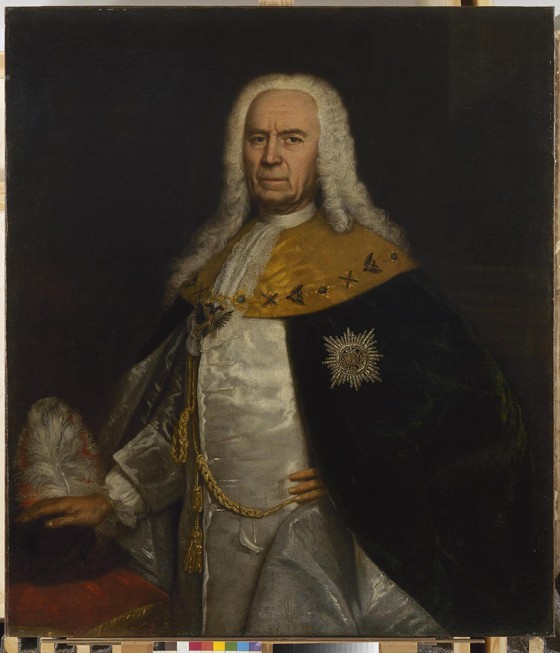 Portrait of Count Andrei Ivanovich Ushakov (1708-1739) od Unbekannter Künstler