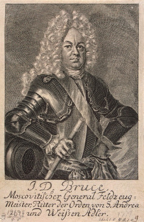 Portrait of Jacob Daniel Bruce (1669-1735) od Unbekannter Künstler