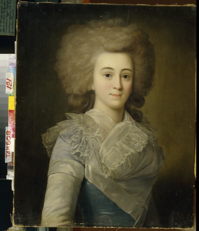 Portrait of Elisaveta Alexandrovna Stroganova (1745-1831) od Unbekannter Künstler