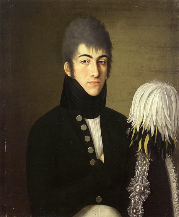 Portrait of the Officer of the Chevalier Guard Alexis Okhotnikov od Unbekannter Künstler