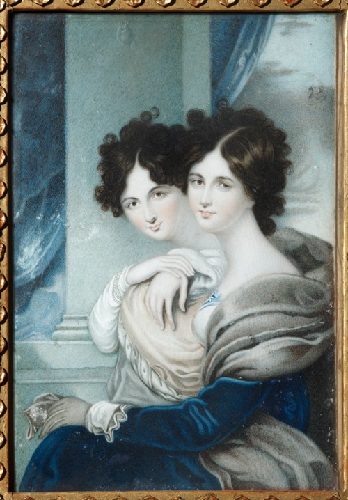 Portrait of Sisters Princesses Anna Petrovna (1777-1805) and Ekaterina Petrovna (1783-1830) Lopukhin od Unbekannter Künstler