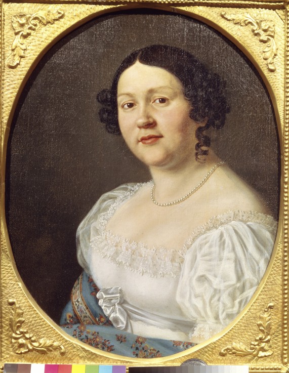 Portrait of the opera singer Sophia Vasilyevna Samoylova (1860-1936) od Unbekannter Künstler