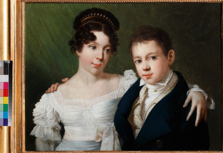 Princess Alexandrine of Prussia (1803-1892) and Prince Albert of Prussia (1809-1872) od Unbekannter Künstler
