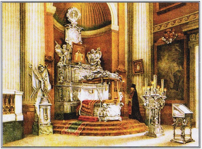 The shrine of Saint Alexander Nevsky od Unbekannter Künstler