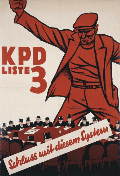 End of this system. KPD election poster od Unbekannter Künstler