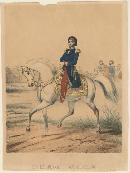 Sultan Abdülmecid I (1823-1861) od Unbekannter Künstler