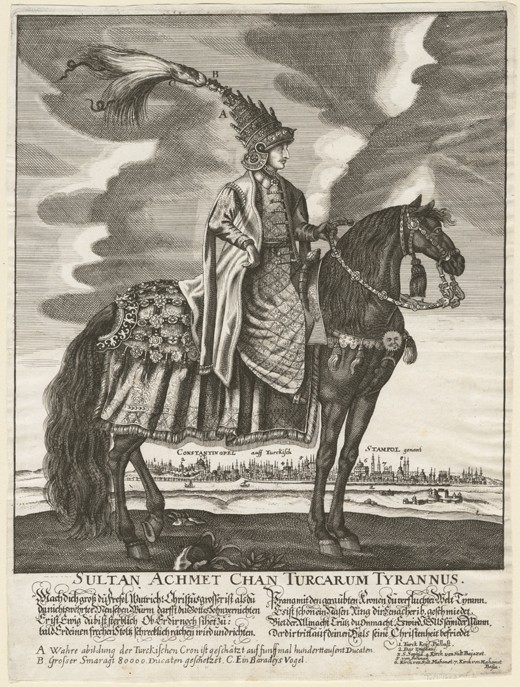 Sultan Ahmed III (1673-1736) od Unbekannter Künstler