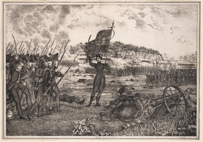 Polish-Russian war scene, 1831 od Unbekannter Künstler