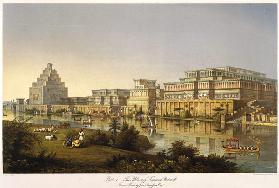 The Palaces of Nimrud Restored (From "Discoveries in the Ruins of Nineveh and Babylon" by Austen Hen