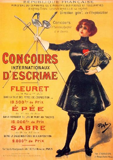 Official poster for the 1900 Summer Olympics in Paris