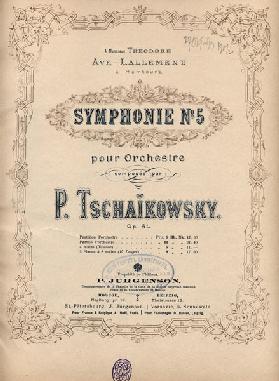 The title page of the first edition of the Fifth Symphony by Tchaikovsky