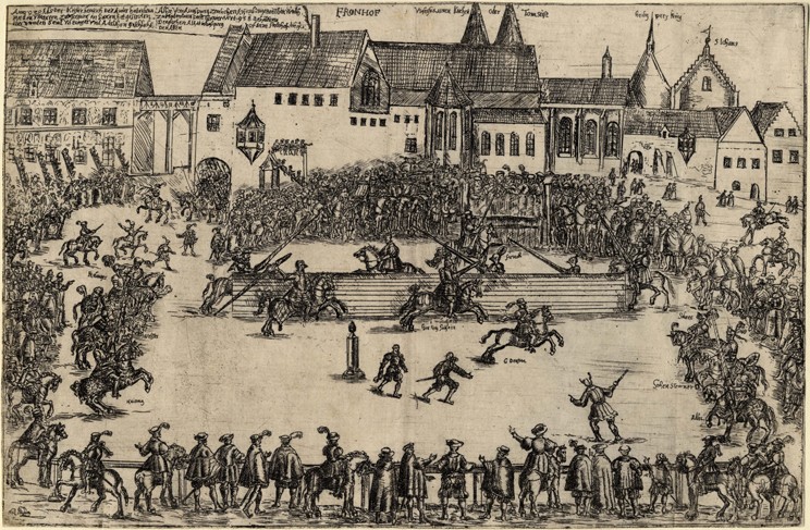 Tournament at the time of Henry I the Fowler (938) od Unbekannter Künstler