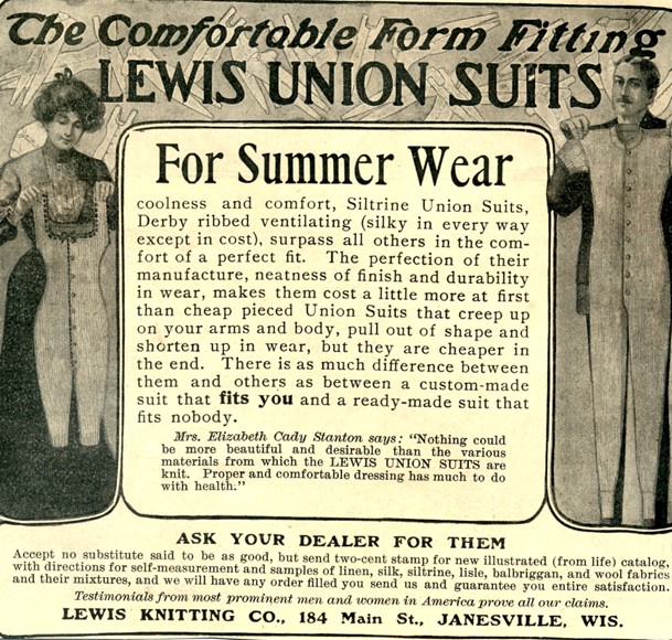 Advertising image of Lewis Union Suits od Unbekannter Künstler