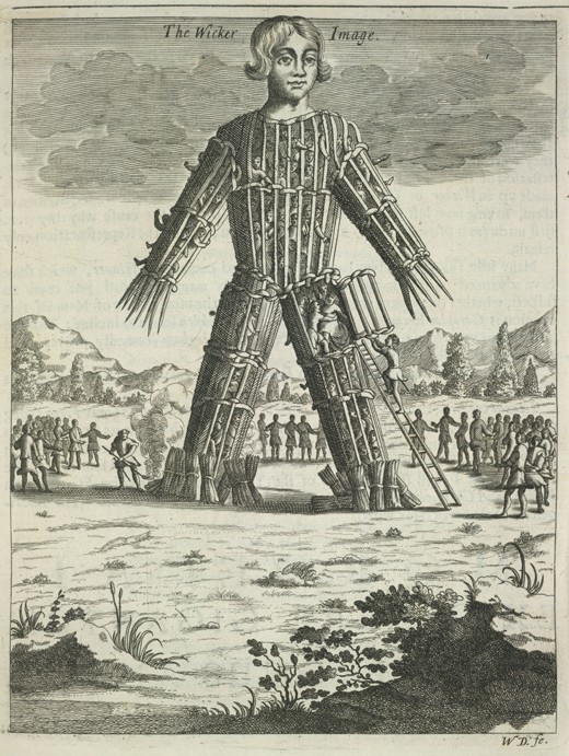 Wicker man (from Britannia Antiqua Illustrata by Aylett Sammes) od Unbekannter Künstler