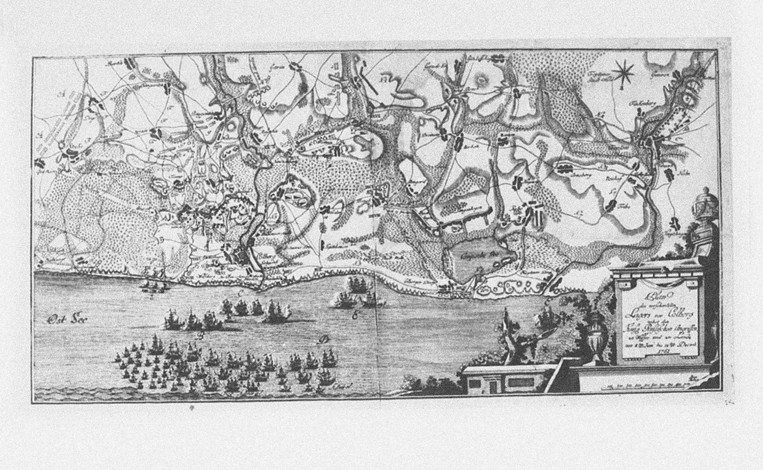 The capture of the Prussian fortress of Kolberg on 16 December 1761 od Unbekannter Meister