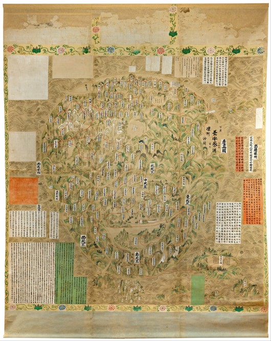 Buddhist map of the world od Unbekannter Meister