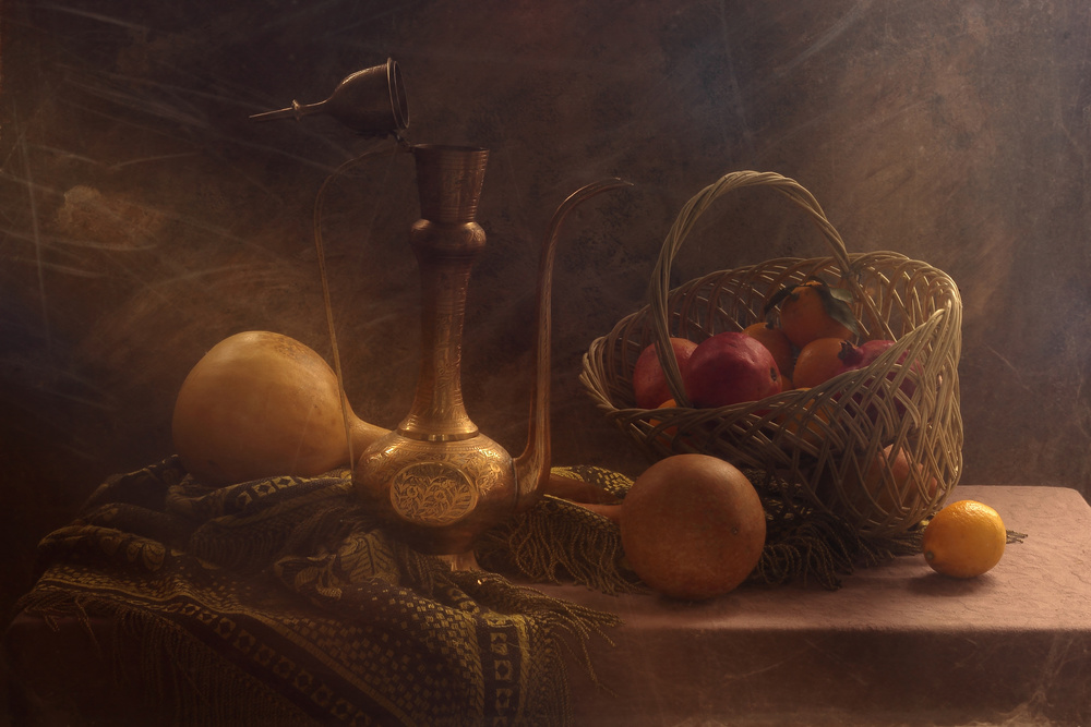 	The  Pumpkins and Fruit Basket od UstinaGreen