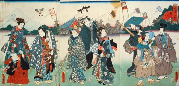 New Year's festival od Utagawa Kunisada