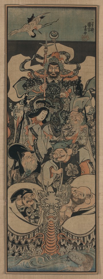 Seven Lucky Gods od Utagawa Kuniyoshi