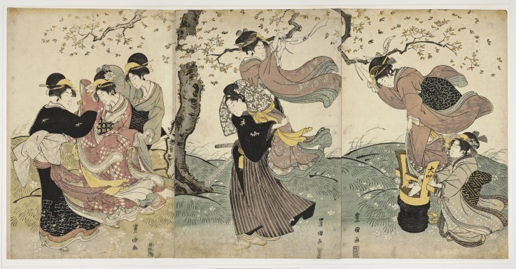 Flowers in the Wind od Utagawa Toyokuni