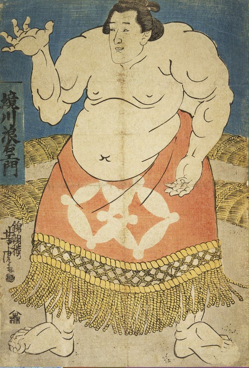 The Sumo Wrestler Sakaigawa Namiemon od Utagawa Yoshitora