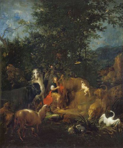 Orpheus plays in front of the animals od Václav Vavrinec Reiner