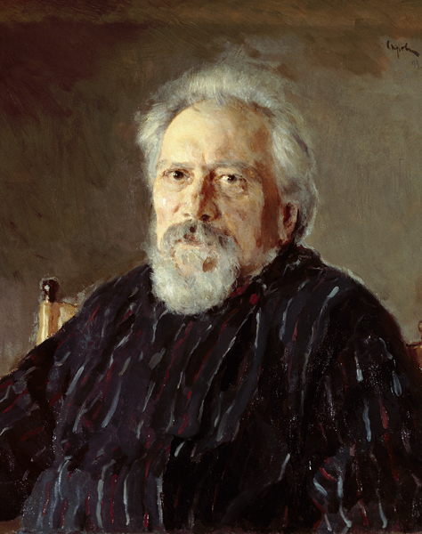 Portrait of the author Nikolai Leskov (1831-1895) od Valentin Alexandrowitsch Serow