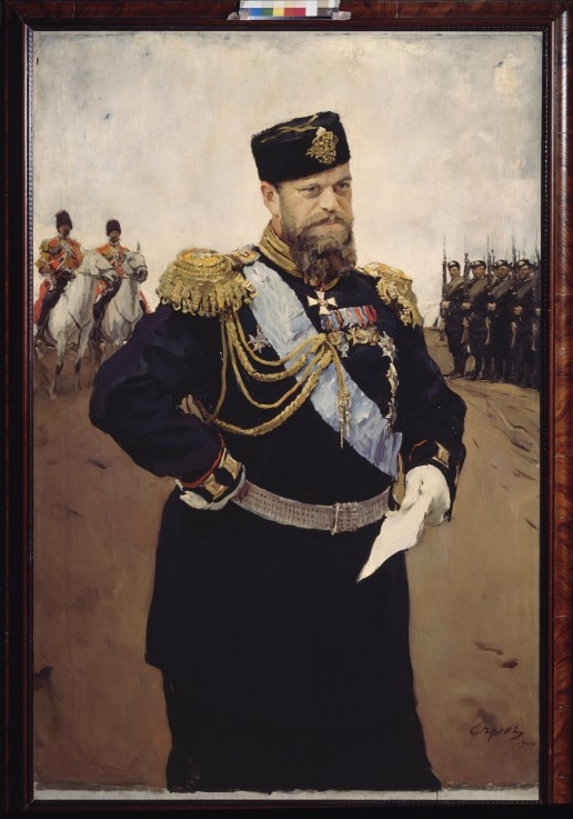Portrait of the Emperor Alexander III (1845-1894) od Valentin Alexandrowitsch Serow