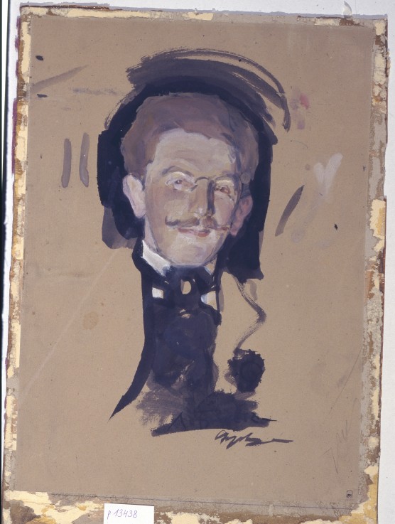 Portrait of the painter Léon Bakst (1866-1924) od Valentin Alexandrowitsch Serow