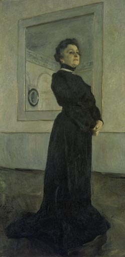 Portraet der Kuenstlerin Maria Nikolajewna Jermolowa od Valentin Alexandrowitsch Serow