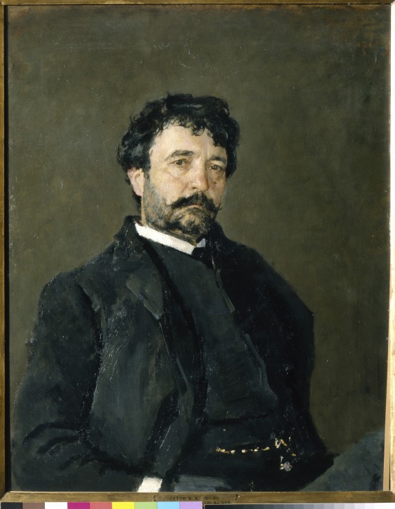 Portrait of the opera singer Angelo Masini (1844-1926) od Valentin Alexandrowitsch Serow