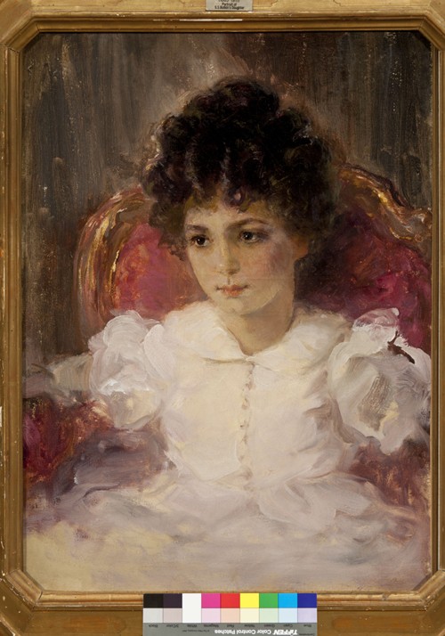 Portrait of Tatyana Sergeevna Khokhlova, née Botkina (1897-1985) as Child od Valentin Alexandrowitsch Serow