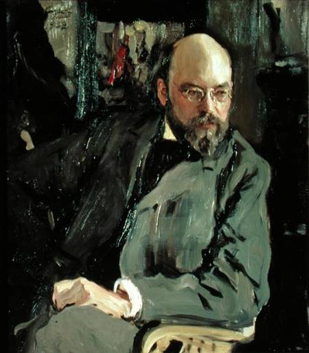 Portrait of Ilya Ostrouhov (1858-1929) od Valentin Alexandrowitsch Serow