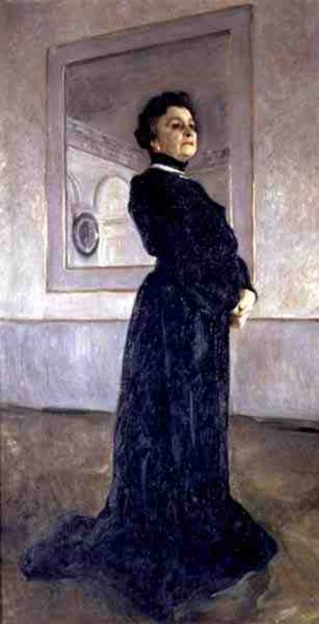 Portrait of Maria Nikolayevna Yermolova (1853-1928) od Valentin Alexandrowitsch Serow
