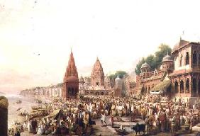 A View of Dasaswanadh Ghat, Benares, during the Dassera Festival