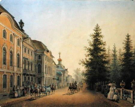 Court Departure at the Main Entrance of the Great Palace od Vasili Semenovich Sadovnikov