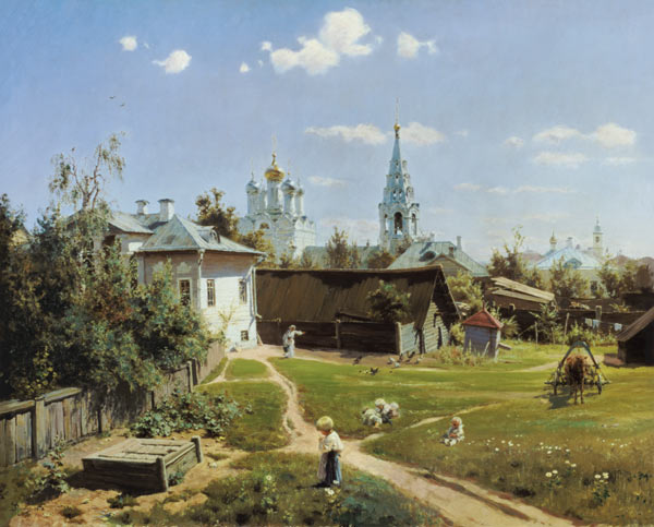 A Small Yard in Moscow od Vasilij Dimitrijewitsch Polenov