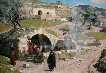 The Virgin Spring in Nazareth od Vasilij Dimitrijewitsch Polenov