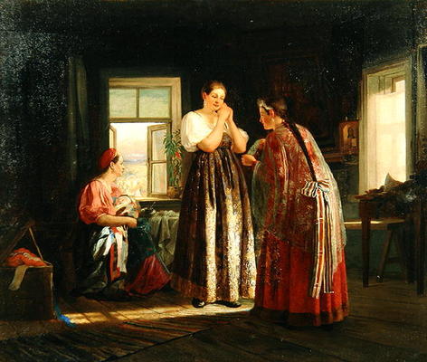Preparation Before a Party, 1869 (oil on canvas) od Vasily Maximov