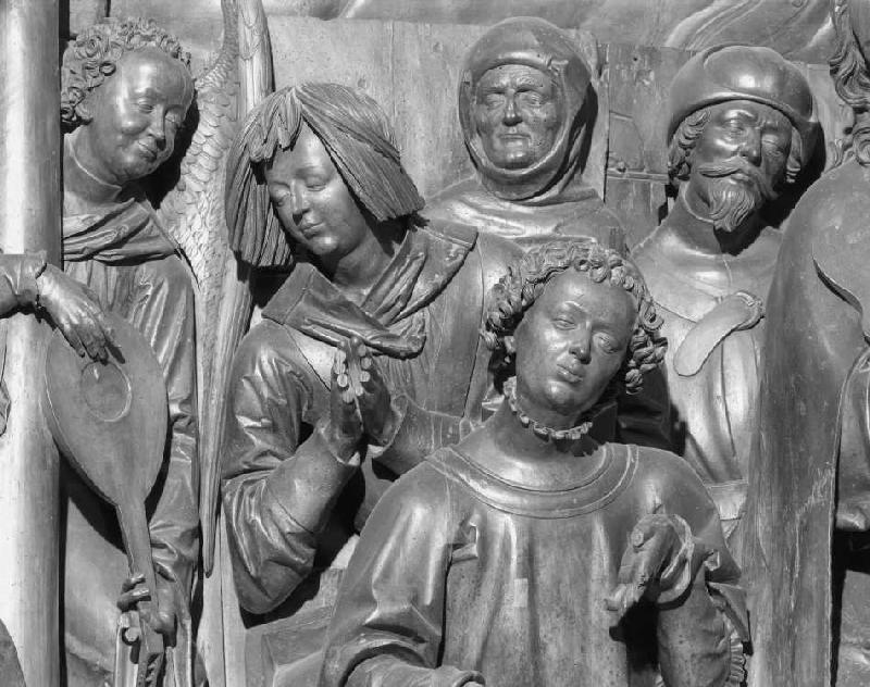 Der Bamberger Altar (Detail der Geburt Christi): Hirten od Veit Stoß