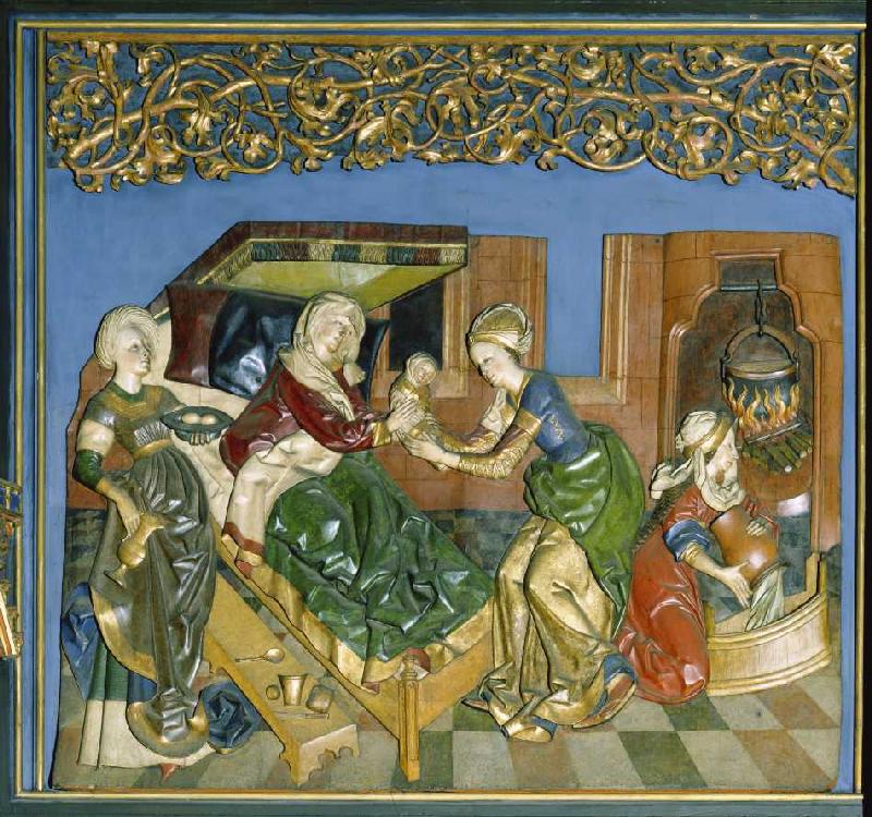 Der Krakauer Marienaltar: Die Geburt der Maria od Veit Stoß