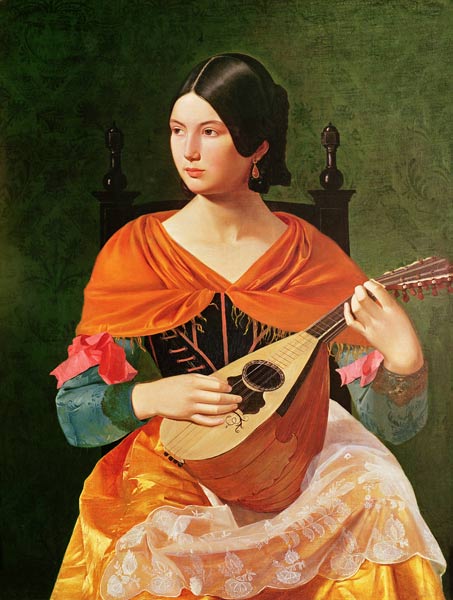 Young Woman with a Mandolin, 1845-47 od Vekoslav Karas