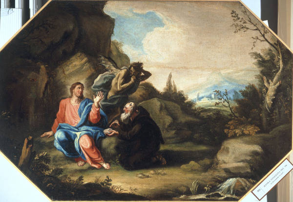 Temptation of Christ / Venet.Paint./ C18 od Venezianisch