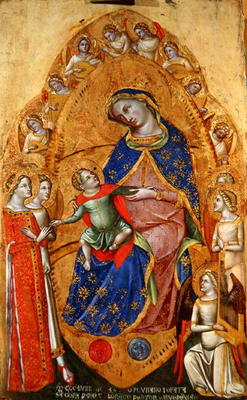Mystic Marriage of St. Catherine of Alexandria, 1359 (oil on panel) od Veneziano Lorenzo