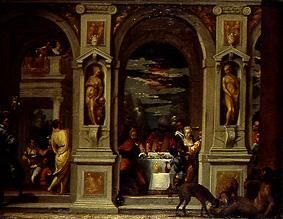 Lazarus at the panel of the rich man. od Veronese (Nachfolge), Paolo