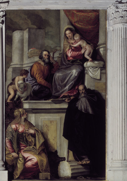 Madonna, Child & Saints / Veronese od Veronese, Paolo (eigentl. Paolo Caliari)
