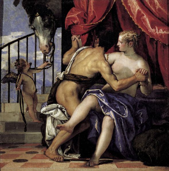 Veronese / Mars and Venus / c.1575 od Veronese, Paolo (eigentl. Paolo Caliari)
