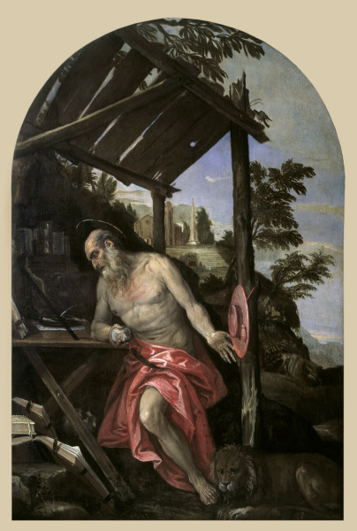 Veronese / St.Jerome / Paint./ c.1580 od Veronese, Paolo (eigentl. Paolo Caliari)