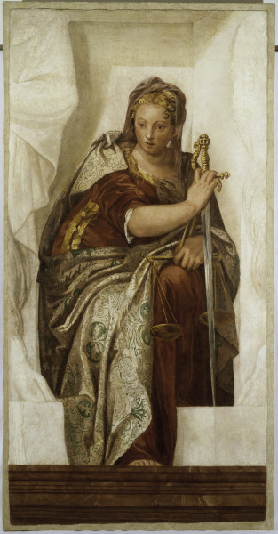 Justitia / Painting by Veronese od Veronese, Paolo (eigentl. Paolo Caliari)
